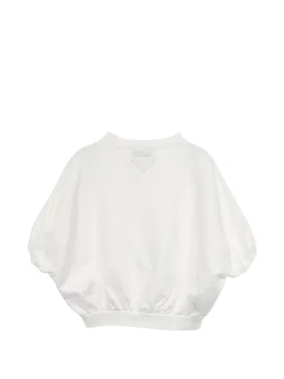 Pre-owned Prada 2010s Dolman-sleeve Sweatshirt In White
