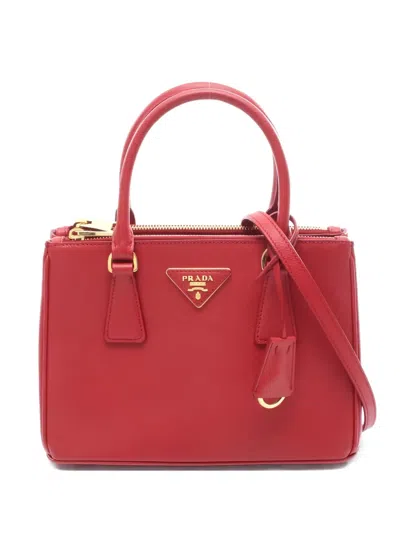 Pre-owned Prada 2010s Galleria Leather Tote Bag In Red