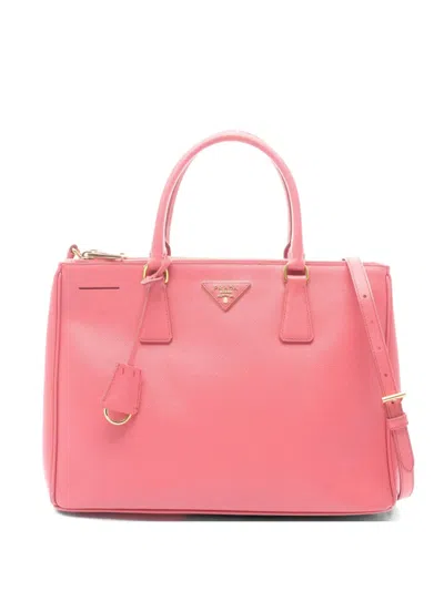 Pre-owned Prada 2010s Galleria Saffiano Leather Tote Bag In Pink
