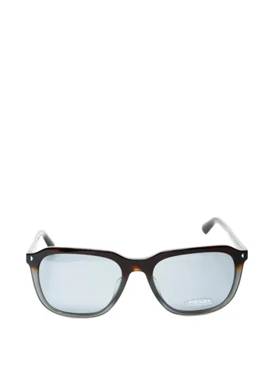 Pre-owned Prada 2010s Geometric-frame Sunglasses In Brown