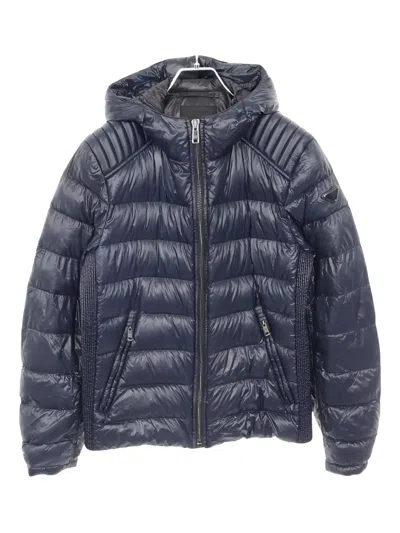 Pre-owned Prada 2010s Hooded Logo Jacket In Blue