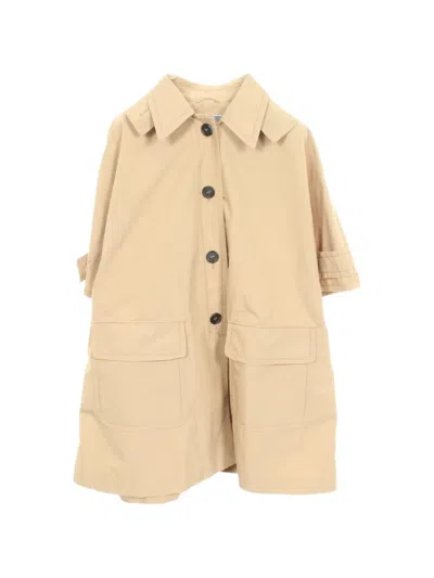 Pre-owned Prada 2010s Hooded Poncho In Neutrals