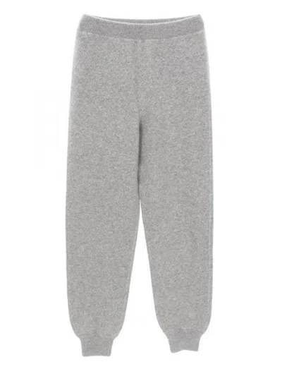 Pre-owned Prada 2010s Knitted Triangle-logo Trousers In Gray