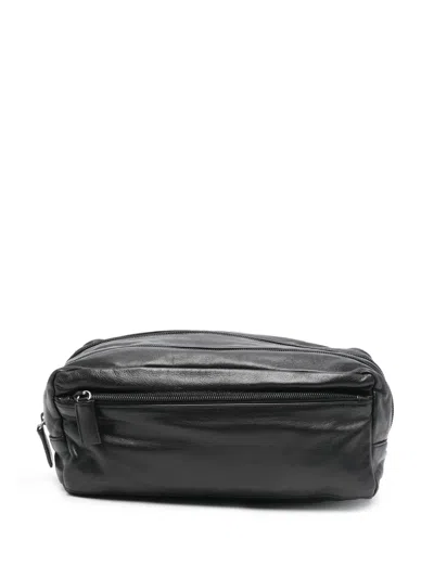 Pre-owned Prada 2010s Leather Messenger Bag In Black