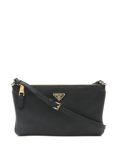Pre-owned Prada 2010s Leather Shoulder Bag In Black
