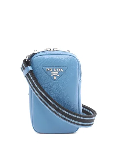 Pre-owned Prada 2010s Leather Shoulder Bag In Blue