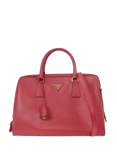 Pre-owned Prada 2010s Leather Tote Bag In Pink