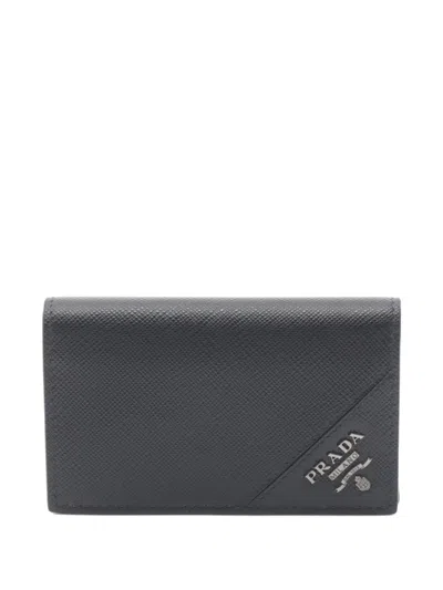 Pre-owned Prada 2010s Leather Wallet In Black