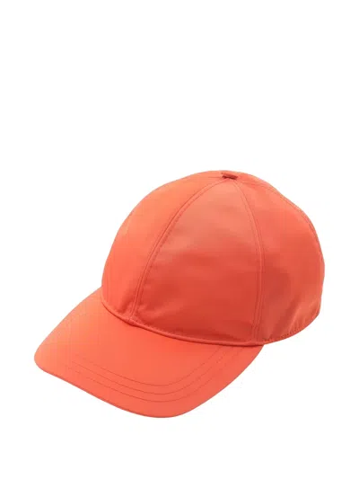 Pre-owned Prada 2010s Logo Baseball Cap In Orange