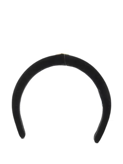 Pre-owned Prada 2010s Logo Headband In Black