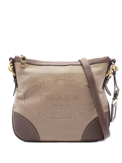 Pre-owned Prada 2010s Logo-jacquard Crossbody Bag