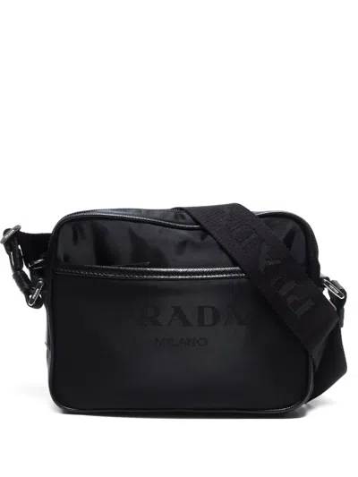 Pre-owned Prada 2010s Logo-jacquard Shoulder Bag In 黑色