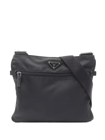 Pre-owned Prada 2010s Logo-plaque Cross Body Bag In Black