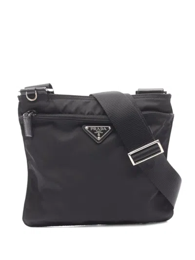 Pre-owned Prada 2010s Logo-plaque Shoulder Bag In Black