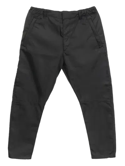 Pre-owned Prada 2010s Logo Plaque Trousers In Black
