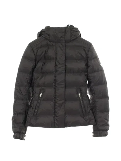 Pre-owned Prada 2010s Logo Plate Puffer Jacket In Black