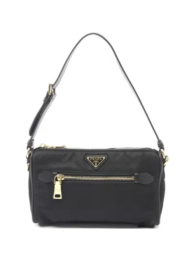 Pre-owned Prada 2010s Logo Shoulder Bag In Black