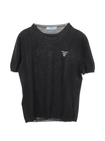 Pre-owned Prada 2010s Logo-detail T-shirt In Black