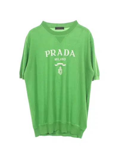 Pre-owned Prada 2010s Logo-embbellishment T-shirt In Green
