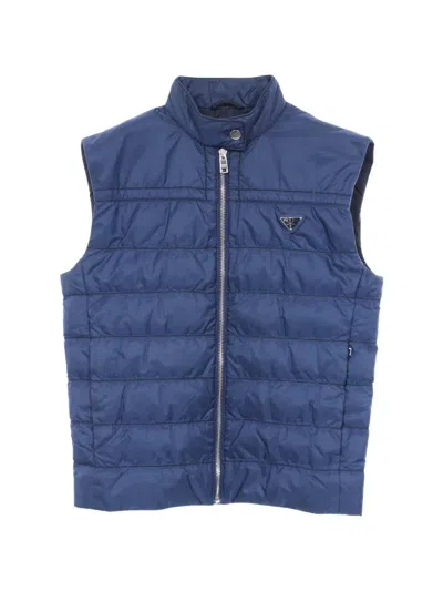 Pre-owned Prada 2010s Logo-patch Gilet In Blue