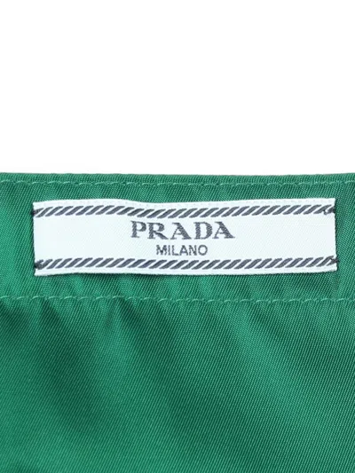 Pre-owned Prada 2010s Logo-plate Dress In Green