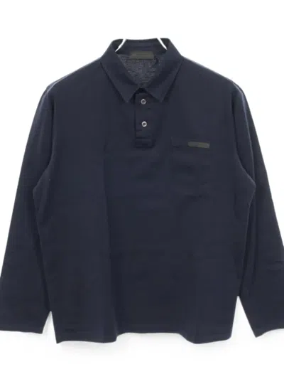 Pre-owned Prada 2010s Long-sleeve Polo Shirt In Blue