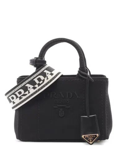 Pre-owned Prada 2010s Mini Canvas Tote Bag