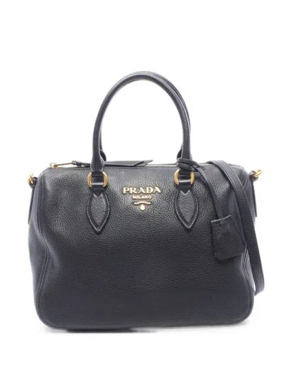 Pre-owned Prada 2010s Mini Leather Tote Bag In Black