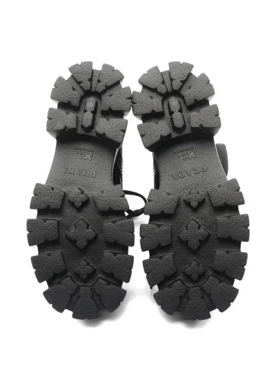 Pre-owned Prada 2010s Monolith Leather Boots In Black