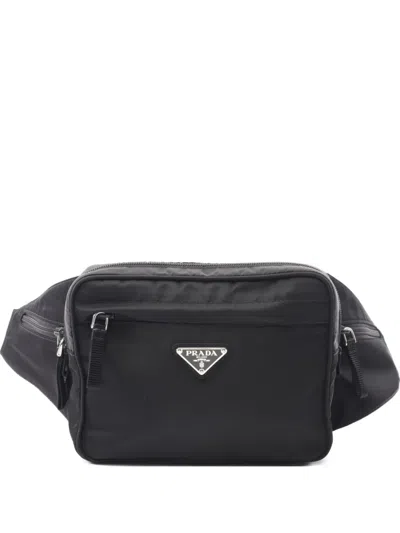 Pre-owned Prada 2010s Montagna Belt Bag In Black