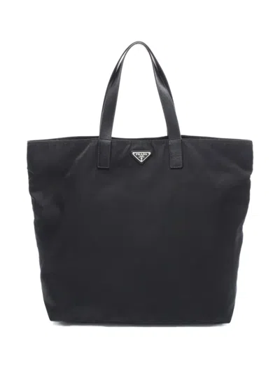 Pre-owned Prada 2010s Nylon Tote Bag In Black