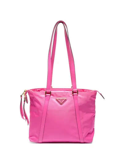 Pre-owned Prada 2010s Nylon Tote Bag In Pink