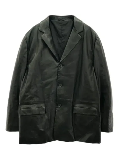 Pre-owned Prada 2010s Padded Leather Jacket In Black