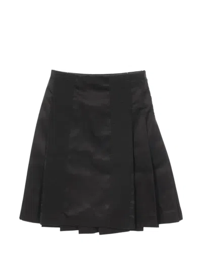 Pre-owned Prada 2010s Pleated Skirt In Black