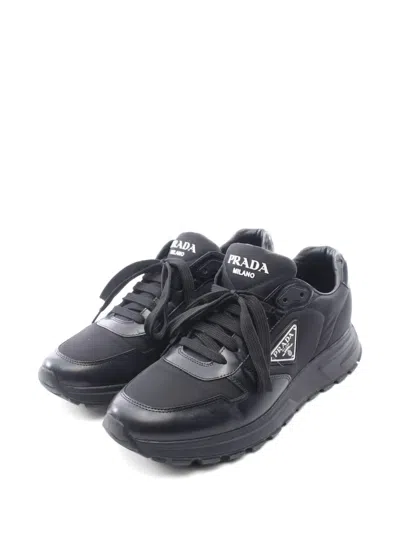 Pre-owned Prada 2010s Prax 01 Re-nylon Sneakers In Black