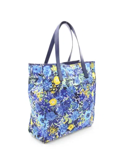Pre-owned Prada 2010s Printed Tote Bag In Blue