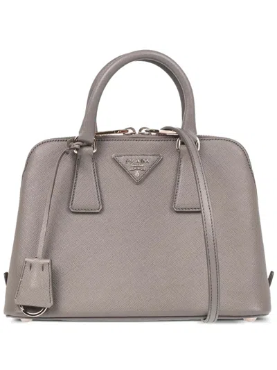 Pre-owned Prada 2010s Promenade 2way Handbag In Gray