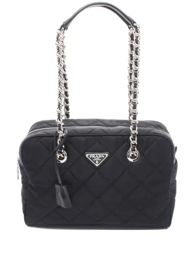 Pre-owned Prada 2010s Quilted Shoulder Bag In Black