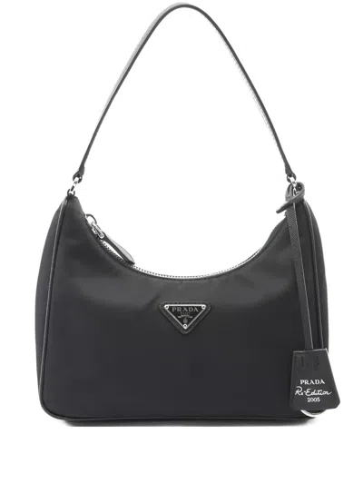 Pre-owned Prada 2010s Re-edition 2005 Shoulder Bag In Black