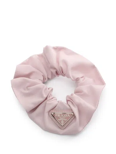 Pre-owned Prada 2010s Re-nylon Hair Scrunchie In 粉色