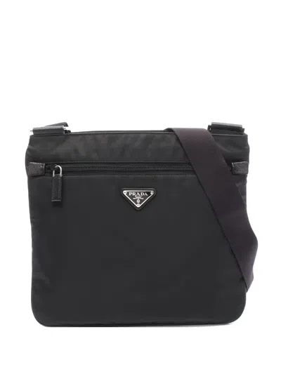 Pre-owned Prada 2010s Re-nylon Shoulder Bag In Black