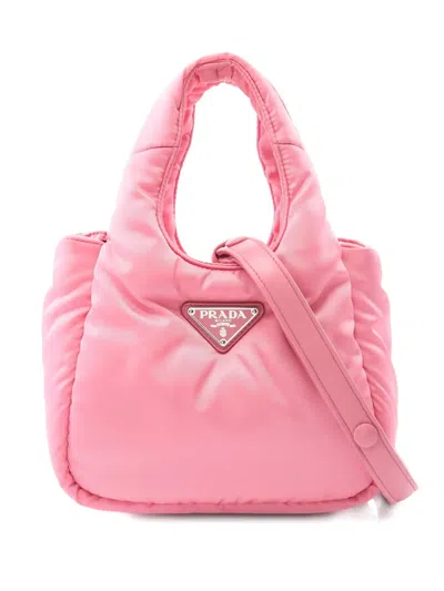 Pre-owned Prada 2010s Re-nylon Tote Bag In Pink