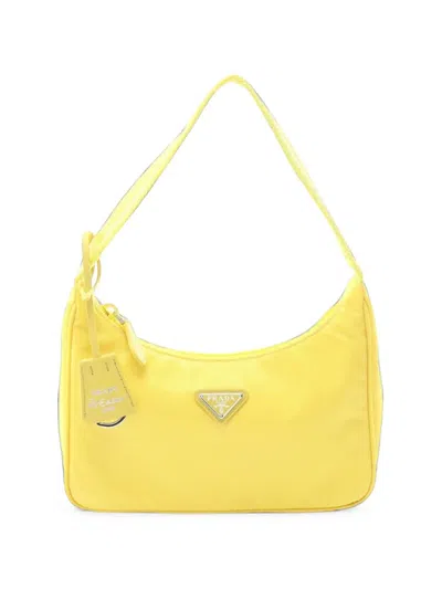 Pre-owned Prada 2010s Re-edition 2000 Handbag In Yellow