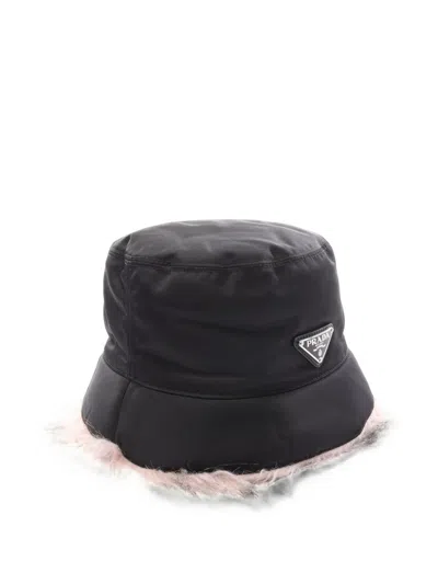 Pre-owned Prada 2010s Re-nylon Bucket Hat In Black