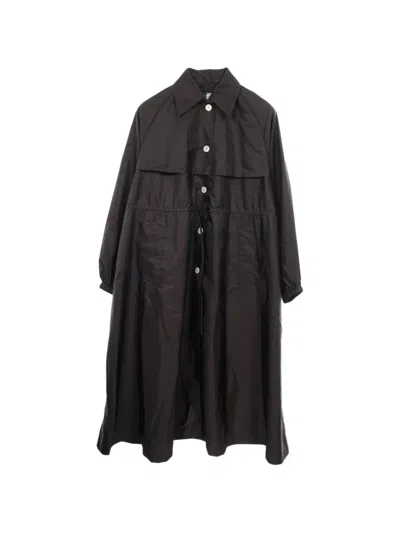 Pre-owned Prada 2010s Re-nylon Convertible Collar Coat In Black