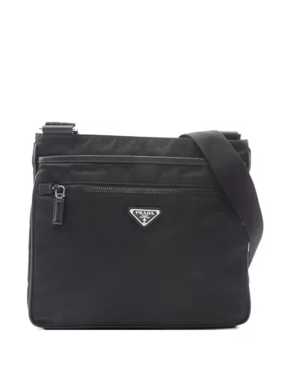Pre-owned Prada 2010s Re-nylon Cross Body Bag In Black