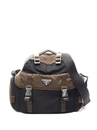 Pre-owned Prada 2010s Re-nylon Shoulder Bag In Black