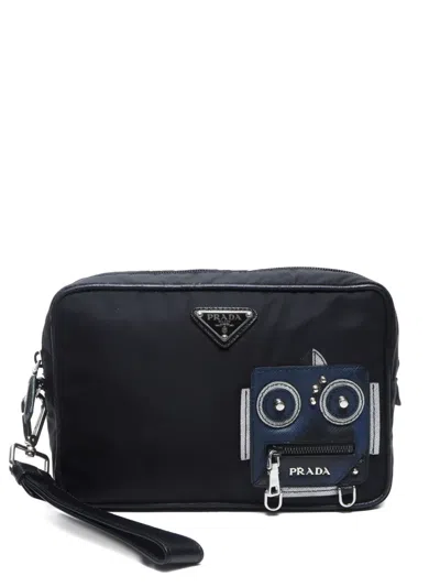Pre-owned Prada 2010s Robot-motif Clutch Bag