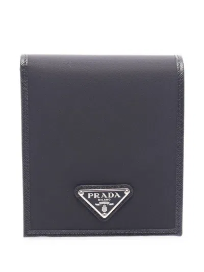 Pre-owned Prada 2010s Saffiano Bi-fold Wallet In Black