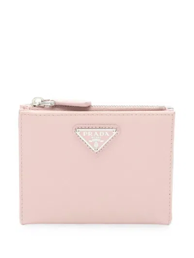 Pre-owned Prada 2010s Saffiano Bi-fold Wallet In Pink